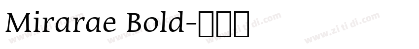Mirarae Bold字体转换